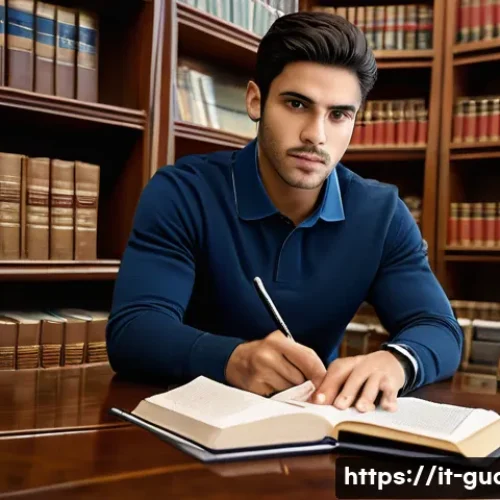 경비지도사 필기와 실기 병행 준비법 - **Prompt:** "A determined Italian aspiring Private Security Guard (GPG), depicted as a young adult o...