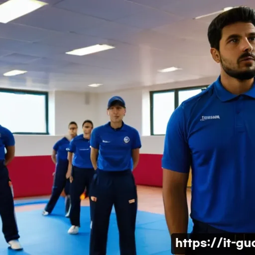 경비지도사 자격증 취득 비용 - **Prompt: Aspiring Guardie Giurate in Training**
    "A group of diverse aspiring 'Guardie Giurate' ...